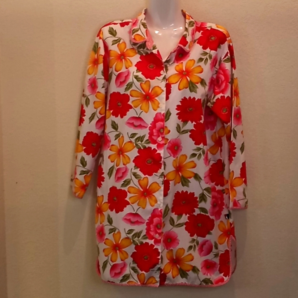 Tommy Hilfiger Floral Button Down Tunic/ Shirtdress